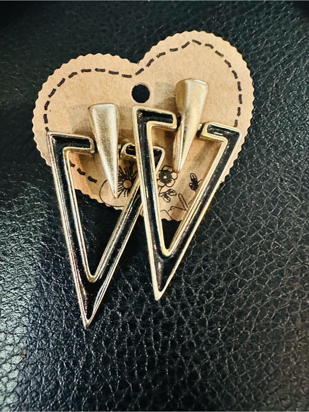 Gold Triangle Drop Earrings - Chic Geometric Women’s Earrings